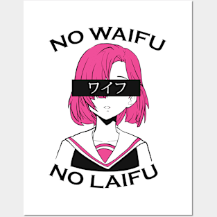 No Waifu No Laifu Anime Design Posters and Art